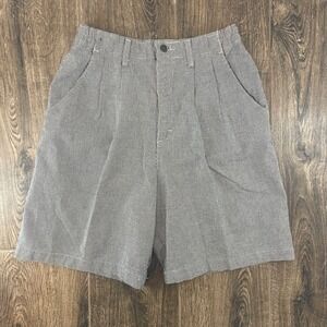 Vintage Lee Houndstooth Pleated High Waisted Mom Shorts Women's 10 Punk Grunge